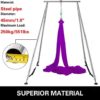 Happybuy Yoga Sling Inversion, 9.6 FT Inversion Yoga Swing Stand 68lbs, 551lbs/250kg Aerial Yoga Frame with 236in/6m Yoga Swing Inversion Sling Body Yoga Bundle Safety Belts - Image 2