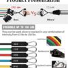 Resistance Band Set, Exercise Bands with Door Anchor, Handles, Carry Bag, Legs Ankle Straps for Resistance Training, Physical Therapy, Home Workouts-150LBS - Image 4