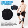 Soudittur Volleyball Knee Pads for Men Women, Thick Sponge Collision Avoidance Warm, Anti-Slip Knee Sleeve, for Football, Yoga, Dance, Work, Gardening(2PCS, Black) - Image 4