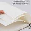 B5 College Ruled Notebook Softcover Journals (2-Pack)- AHGXG Large Composition Notebook 7.6 x 10 inch with Thick 100gsm Lined Paper, Total 408 Numbered Pages, Black Brown - Image 3