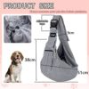 NATUYA Pet Dog Sling Carrier - Dog Sling with Net Bag for Carrier Dogs Cats-Hands Free Pet Bag-Buckle net Pocket pet Bag (Blue Strips) - Image 4