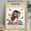 Inspirational Positive Quotes Wall Decor - She Whispered Back I Am The Storm - Hippie Boho Wall Art - Motivational Poster - Encouragement Gifts for Women - Rustic Bedroom Living Room Home Office - Image 4