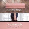 Gymnastics Exercise Mat Thick Tumbling Mats for Home, Yoga Mat Folding Exercise Pad Leather Gym Fitness Mat - Image 5