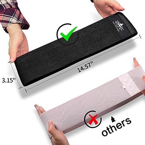 Hatha Yoga Large Resistance Band,14.5" x3.15",Fabric Exercise Loop Bands with Instruction Guide and Carry Bag, Set of 3. - Image 3