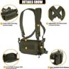KRYDEX Tactical Chest Rig with Triple 5.56 / 7.62 Mag Pouch Insert 9mm Mag Pouches and X Harness - Image 3