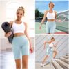 APEXUP Workout Shorts, 8" Biker Shorts Women High Waist, Spandex Yoga Shorts with Side & Inner Pockets - Image 6
