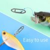 GOTRAYS High Strength Fishing Clips, Power Fishing Clips Stainless Connector Snaps Swivels Tackle for Freshwater Saltwater Fishing, Stainless Steel Fishing Quick Clips Lure Quick Change, LMS/50Pcs/box - Image 2