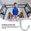 BESPORTBLE 4pcs Metal Bar Up Workout Duty Stretching Home Pull Equipment Band Drag for Accessories Workouts Strength Steel Gym Fitness Cable Training Professional Yoga Hook Handles or - Image 4