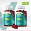 Probiotics Plus Prebiotics Fiber Gummies, Extra Strength 2 Billion CFUs for Immune Support and Digestive Support, Dualbiotic Vegan and Pectin Chewable Gummy, for Men Woman Teens & Kids, Berry Flavor - Image 2