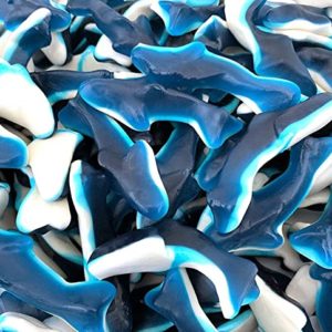 Blue Sharks Gummy Candy, Classic - Made with Real Fruit Juice, 2 Pound Bag