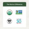Nutiva USDA Organic Cold-Pressed Raw Hemp Seed Plant Protein with Hi-Fiber and Essential Amino Acids Powder, Non-GMO, Whole 30 Approved, Vegan, Gluten-Free & Keto, 3 Pound - Image 5