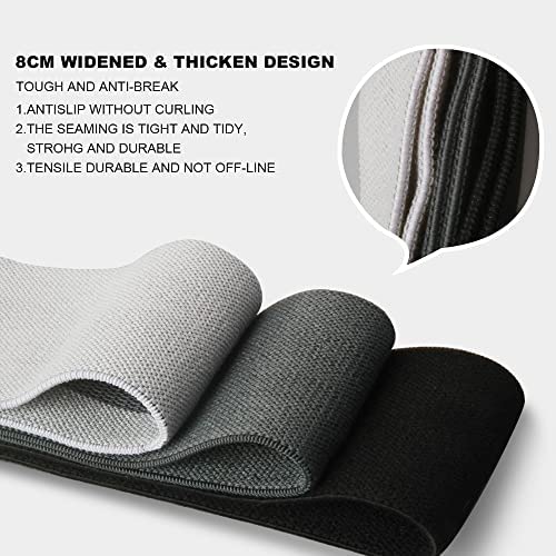 Hatha Yoga Large Resistance Band,14.5" x3.15",Fabric Exercise Loop Bands with Instruction Guide and Carry Bag, Set of 3. - Image 6