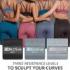 3DActive Fabric Resistance Bands for Legs and Butt. Wide Non-Slip Hip Band Set for Home and Gym Workouts. Exercise Guide and Carry Bag Included - Image 7