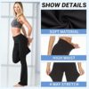 Sundwudu Black Flare Yoga Pants for Women - Soft High Waist Bootcut Leggings Tall & Long Palazzo Pants for Women - Image 2