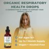 USDA Organic Respiratory Health Liquid Drops with Mullein Leaf, Marshmallow Root & Elderberry | Sinus Relief and Lung Cleanse Tonic Herbal Blend | Immune Support | Non-GMO | Vegan | 1 Fl Oz - Image 3