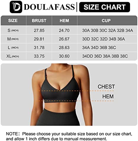 DOULAFASS Sports Bras for Women Fitness Cross Back Padded Workout Yoga Bra Tops - Image 7