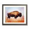 Bison Print, Wild Animal Prints, Buffalo Watercolor, Bison Poster, Wild Animal Art, Watercolor Buffalo, Bison Landscape Painting, UNFRAMED 8x10inch - Image 3