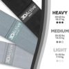 3DActive Fabric Resistance Bands for Legs and Butt. Wide Non-Slip Hip Band Set for Home and Gym Workouts. Exercise Guide and Carry Bag Included - Image 2