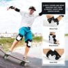 Tanden Skating Protective Gear Adult Knee and Elbow Pads Wrist Guards for Roller Skating Skateboarding, Skate Pads Adult Knee Pads for Men Women White - Image 2