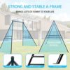 Swing Frame Outdoor Heavy Duty, 440 LBS Metal Porch Swing Stand for Kids and Adults, 73" Height Metal A-Frame Saucer Swing Stand for Backyard, Black - Image 3
