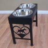 Elevated Dog Bowls 16" Tall Raised Feeder Stand For Doberman Pinscher All Steel Construction - Image 4
