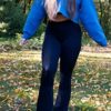 Sunzel Flare Leggings, Crossover Yoga Pants with Tummy Control, High Waisted and Wide Leg, No Front Seam - Image 8