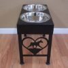 Elevated Dog Bowls 16" Tall Raised Feeder Stand For Doberman Pinscher All Steel Construction - Image 3