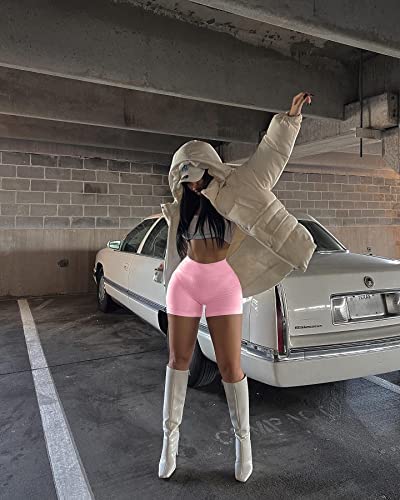 eoeoo Women's Athletic Butt Lifting Shorts Seamless Workout Scrunch High Waist Gym Yoga Biker Shorts - Image 4