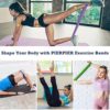 Resistance Bands for Working Out Women, Elastic Exercise Bands for Butt and Legs, Resistant Bands for Physical Therapy, Stretching, Fitness, Set of 5, Blue-Green - Image 4