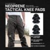 LA Police Gear Neoprene Tactical Knee Pads, Slip in Internal Knee Pads for Work Pants, Protective Neoprene Knee Pad Inserts - Image 3