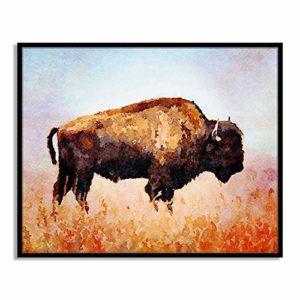 Bison Print, Wild Animal Prints, Buffalo Watercolor, Bison Poster, Wild Animal Art, Watercolor Buffalo, Bison Landscape Painting, UNFRAMED 8x10inch
