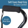 DMI Walking Cane and Walking Stick for Adult Men and Women, FSA Eligible, Lightweight and Adjustable from 33-37 Inches, Supports up to 250 Pounds with Ergonomic Hand Grip and Wrist Strap, Black - Image 2