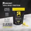 Ascent Native Fuel Whey Protein Powder - Post Workout Whey Protein Isolate, Zero Artificial Ingredients, Soy & Gluten Free, 5.7g BCAA, 2.7g Leucine, Essential Amino Acids, Lemon Sorbet 2 lb - Image 2