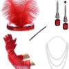 Mrotrida Sequins Feather Headpiece Headband 1920s Carnival Party Headwear for Women Grils - Image 5