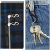 Yolev 20 Pieces Small Carabiner Keychain Clip 1.6 Inch Dual Wire Gate Snap Hook Keychain Women Men Camping for Men Women Backpack Paracord - Image 4