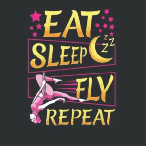 Funny Eat Sleep Fly Repeat Aerial Yoga Silks Notebook: Gratitude Journal Notebook Gift 120 Pages, 6x9 Cover| Perfect Gift for All Ages
