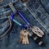 Carabiner - 3" Aluminum Carabiner D Shape Buckle Pack, Keychain Clip, Spring Snap Key Chain Clip Hook Buckle - Image 6