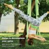 Gonex Aerial Yoga Swing Set, Trapeze Hammock Sling, Antigravity Inversion Ceiling Hanging Include Daisy Chain, Carabiner, Post Guide for Beginners Relax Relieve Back Pain - Image 5