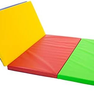 IncStores 2 Inch Thick Eco Fitness Mat | Foldable Vinyl-Covered Foam Exercise Mat Made to Help You Tumble, Cheer, Dance, Stretch, and Jump in Comfort and Style