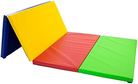 IncStores 2 Inch Thick Eco Fitness Mat | Foldable Vinyl-Covered Foam Exercise Mat Made to Help You Tumble, Cheer, Dance, Stretch, and Jump in Comfort and Style