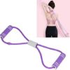Luqeeg Figure 8 Resistance Band, Exercise Elastic Rope Stretch Fitness Band with Soft Foam Handle, Latex Stretch Loop Band for Arm, Back, Shoulder, Yoga, Pilates, Stretching - Image 5