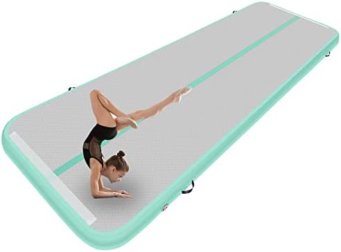 Inflatable Gymnastics Tumbling Track Air Mat 13ft 16ft 20ft Tumble Track - Extra Wide 4.3ft Thick 4 Inches Training Track Mat with Electric Air Pump