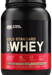 Optimum Nutrition Gold Standard 100% Whey Protein Powder, Chocolate Hazelnut, 2 Pound (Packaging May Vary)