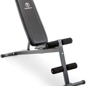 Marcy Exercise Utility Bench for Upright, Incline, Decline, and Flat Exercise SB-261W , Black