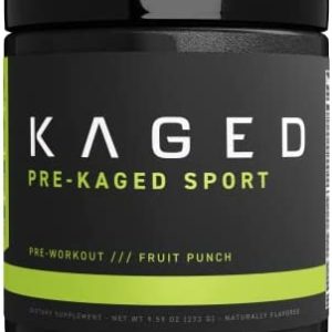 Kaged Muscle Workout Powder Pre-Kaged Sport Pre Workout for Men and Women, Increase Energy, Focus, Hydration, and Endurance, Organic Caffeine, Plant Based Citrulline, Fruit Punch