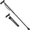 Folding Walking Cane for Women and Men, Lightweight and Adjustable Walking Stick Heavy Duty Collapsible Foldable Canes for Seniors for Balance, Single Point Cain, by Luxet (Single Point, Black) - Image 5