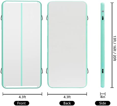 Inflatable Gymnastics Tumbling Track Air Mat 13ft 16ft 20ft Tumble Track - Extra Wide 4.3ft Thick 4 Inches Training Track Mat with Electric Air Pump - Image 6