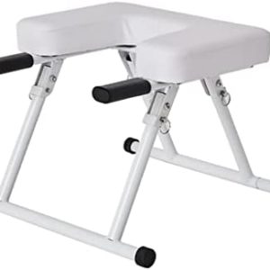 Household Inversion Stool Inversion Chair Upside Down Yoga Chair Assistive Fitness Equipment Stretcher (Color : White, Size : 51 * 49 * 39cm)