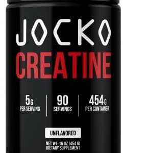 Jocko Fuel Creatine Monohydrate Powder - Creatine for Men & Women, Supplement for Athletic Performance & Muscle Health, 90 Servings 16 oz (Unflavored)