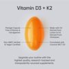 Sports Research Vitamin D3 + K2 with 5000iu of Plant-Based D3 & 100mcg of Vitamin K2 as MK-7 | Non-GMO Verified & Vegan Certified (120ct) - Image 5